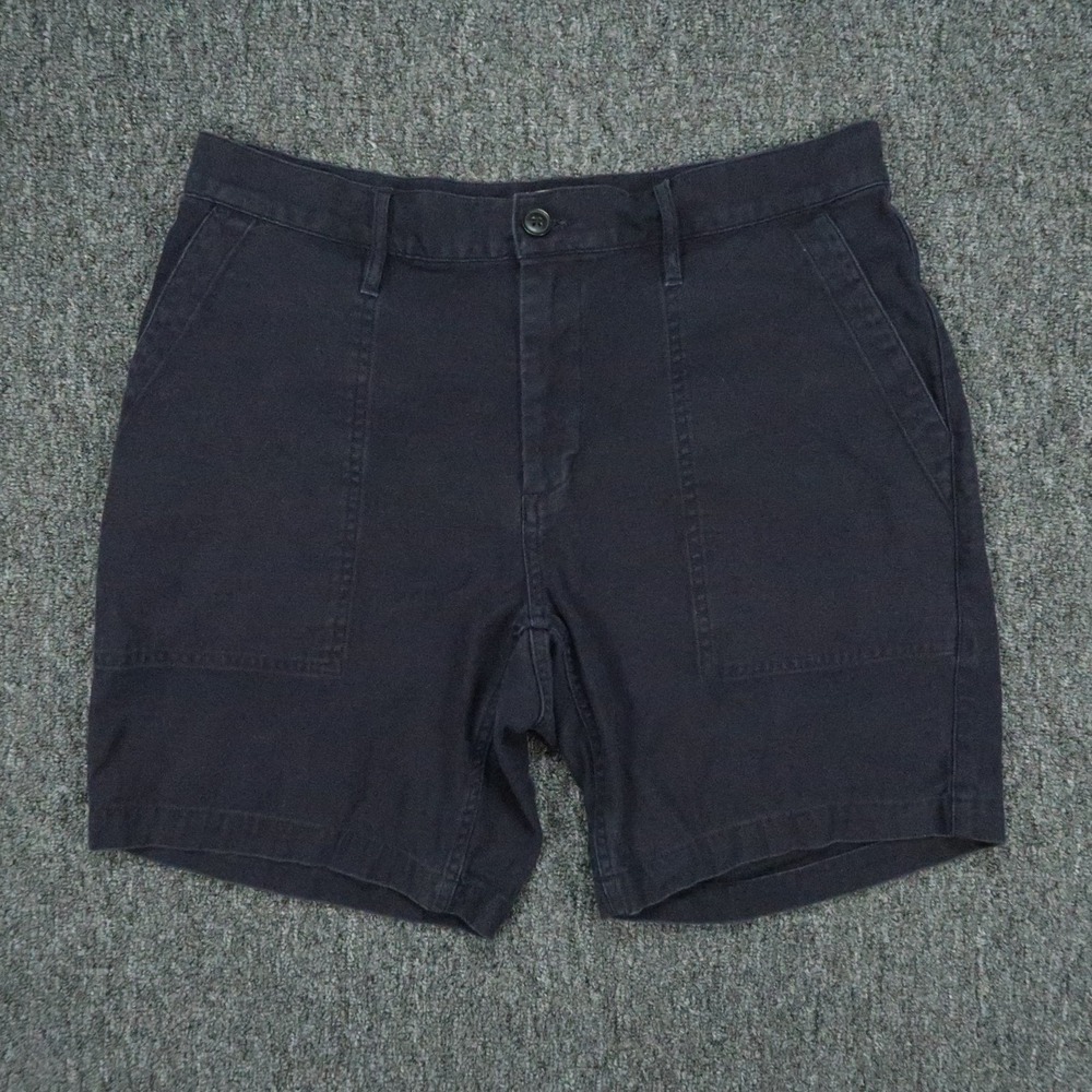 Taylor Stitch Shorts Mens 32 Blue Chino Flat Front Organic Cotton